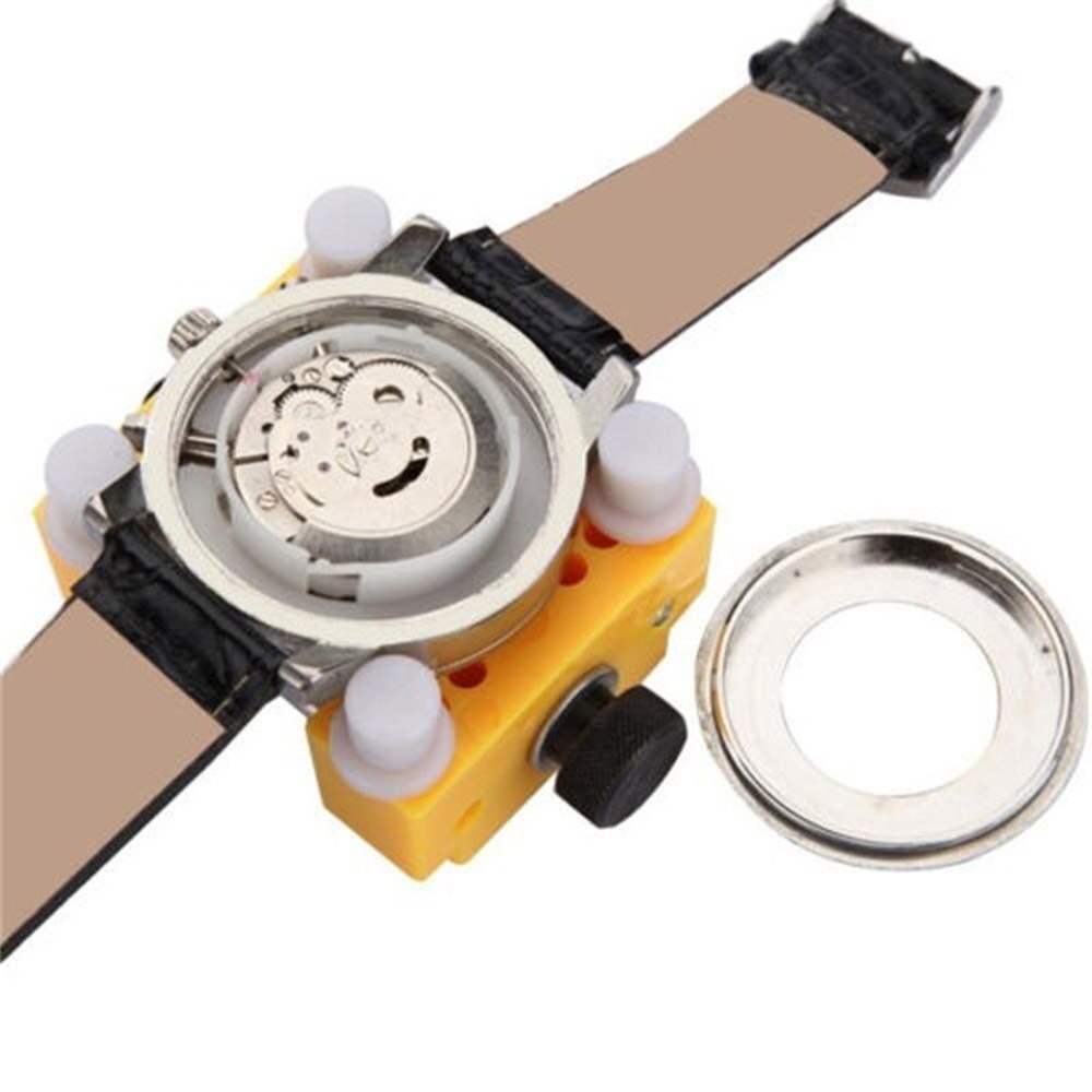 Horloge Verstelbare Opener Case Cover Remover Fixing Houder Case Reparatie Kit Horlogemaker Tool Keuken Gereedschap Openers