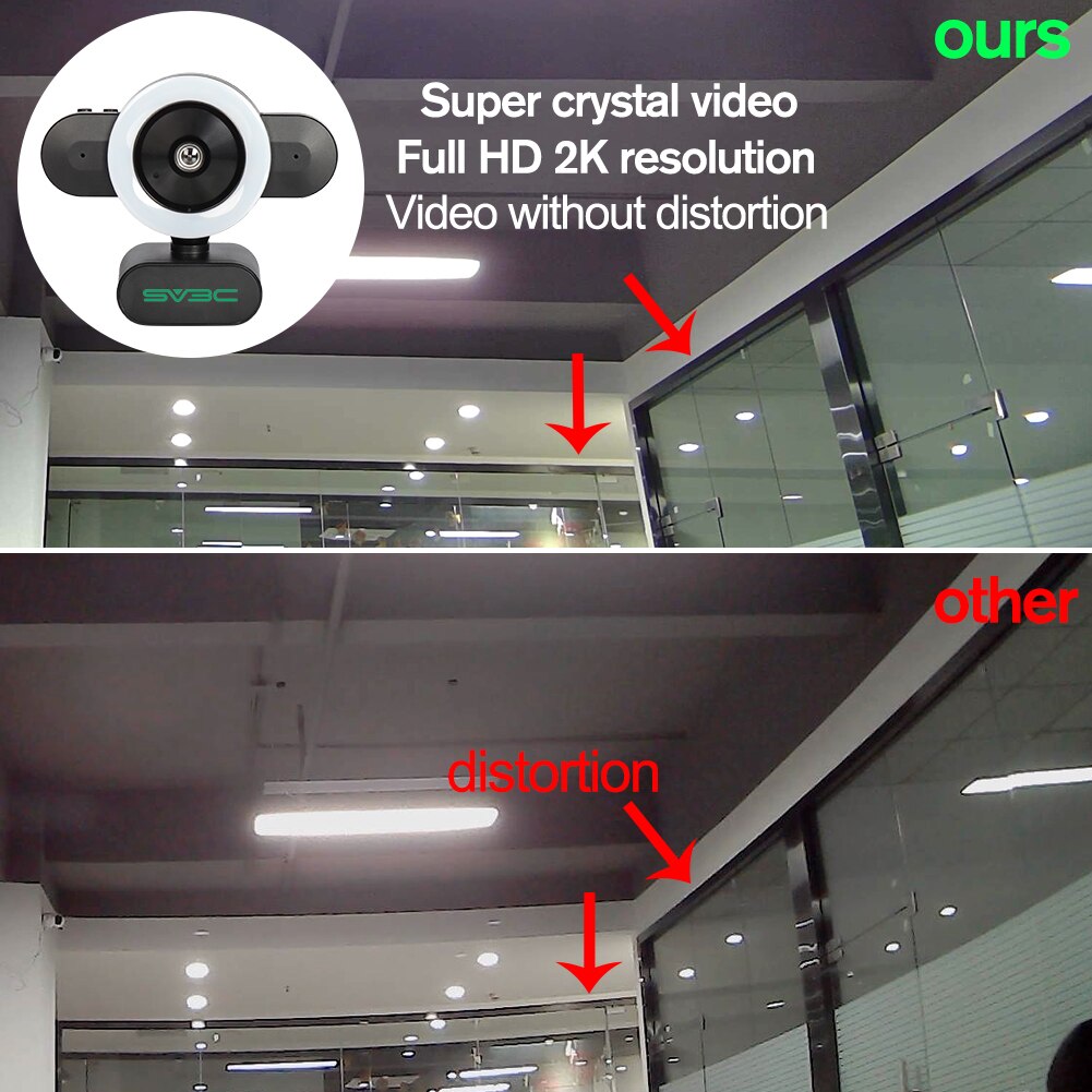 HD 2K 4MP Webcam Mini Computer PC WebCamera with Microphone Rotatable Cameras for Live Broadcast Video Calling Conference Work