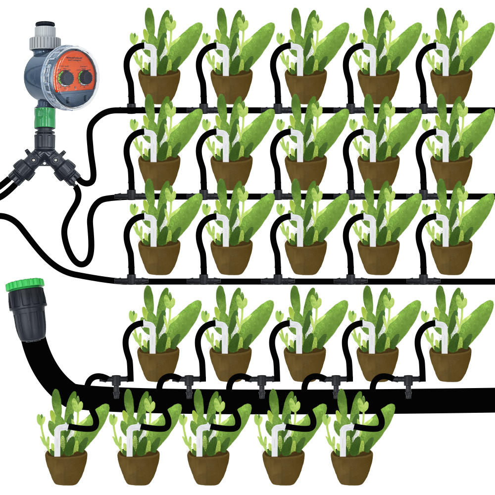 50x Garden 4/7mm Hose Transparent Bend Arrow Dripper 1/4'' Drip Emitter Water Saving Sprinkler Micro Irrigation Greenhouse