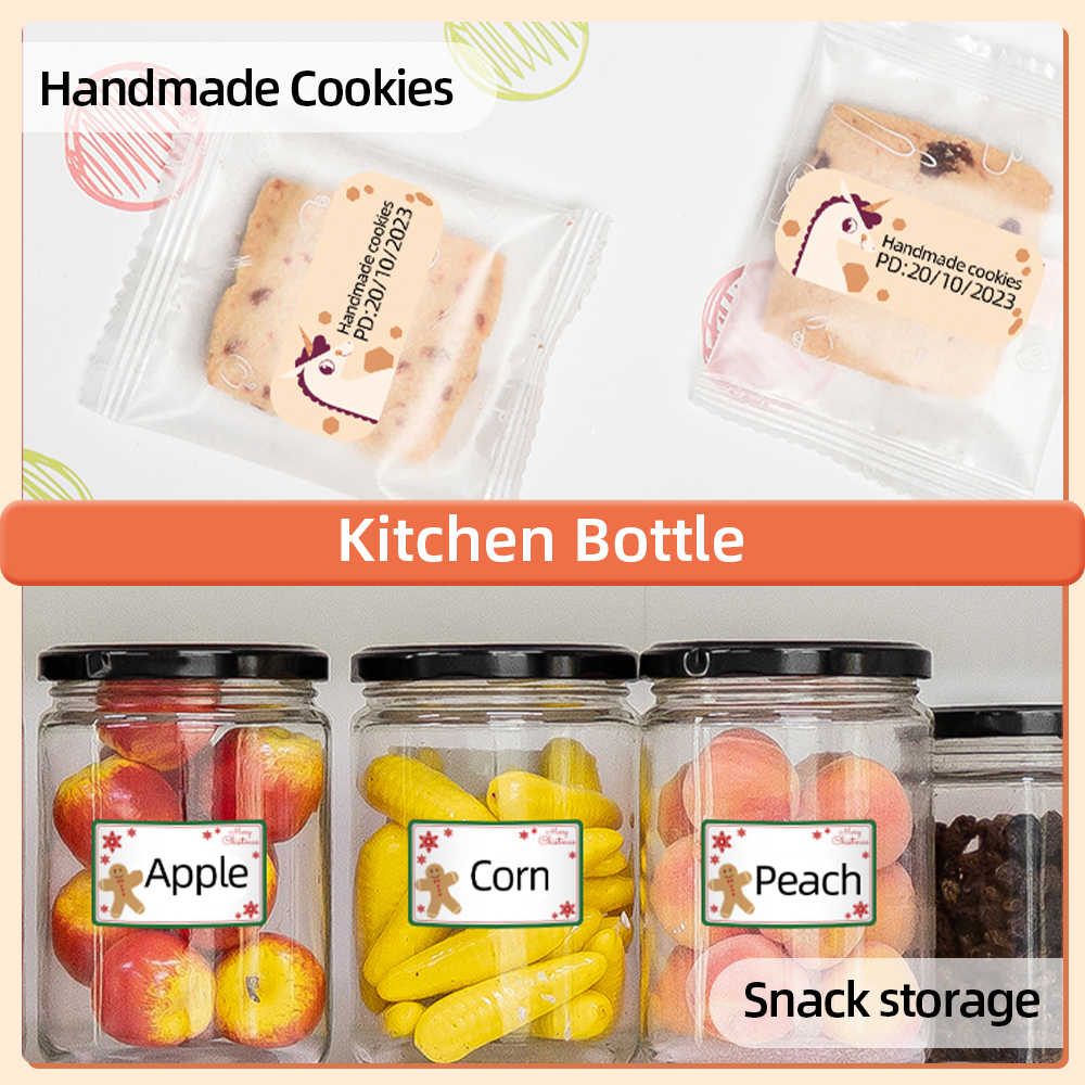 690Pcs 3 Rolls Label Sticker Voor Phomemo M110 M200 Zelfklevende Direct Thermische Etiketten Printer Waterdichte Label Papier 40x30mm