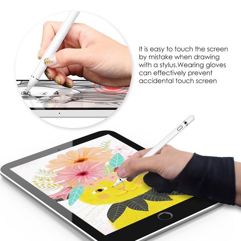Twee Vingers Kunstenaar Anti-Touch Handschoen Voor Tekening Tablet Rechts En Links Hand Handschoen Anti-Fouling Voor ipad Screen Board