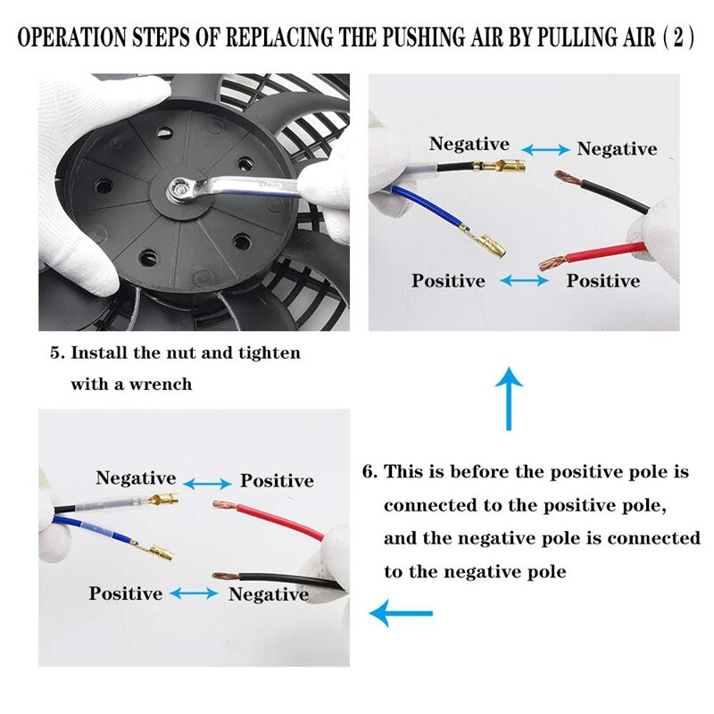 Universal 10 Inch Black Slim Fan Push Pull Electric Radiator Cooling 12V 80W Mount Kit