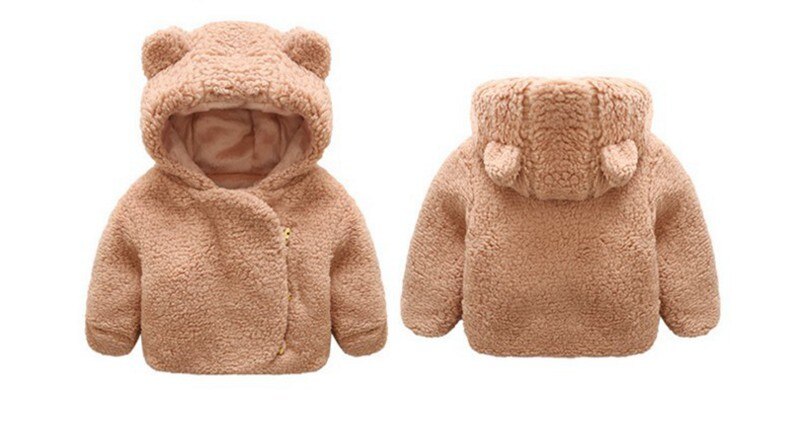 CROAL CHERIE 60-100cm Winter Jacke Für Mädchen Nette Bär Samt Baby Mädchen Kleidung Mäntel Für Neugeborene Baumwolle Vlies Overall