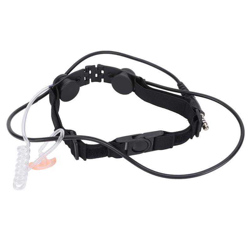 Laringofono gola microfono laringofono auricolare con tubo acustico ad aria trasparente auricolare per esterno auricolare per gola