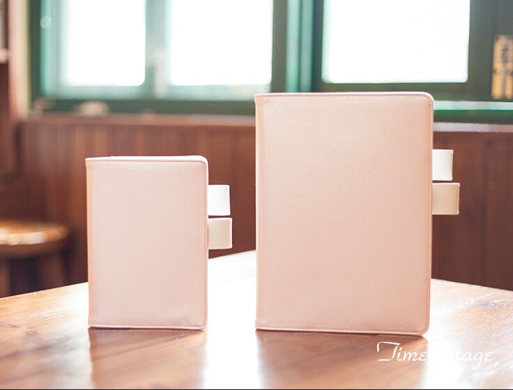 japan A6 a5 notebook stationery diary billbook hobo specifications cover japanese style cover pink and white