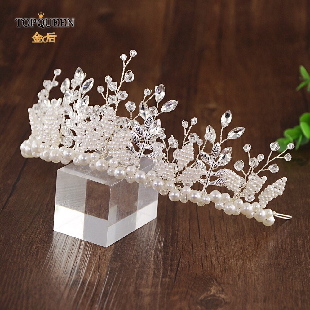 Topqueen  hp196- s bruiloft haaraccessoires strass haarversieringen voor bruiloft bruidshoofdtooien met parel snel