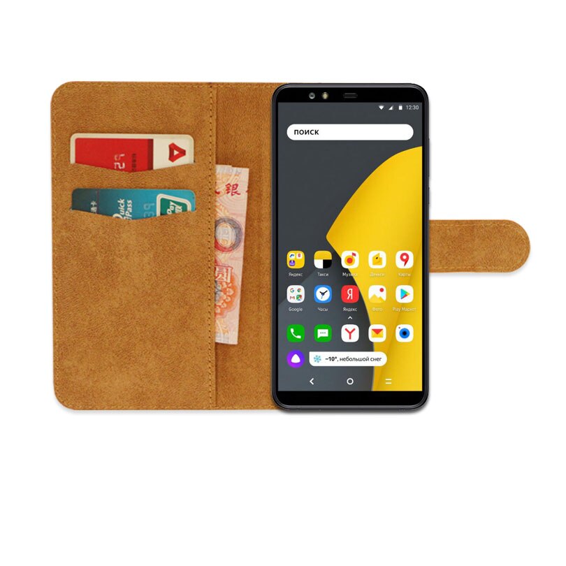 Funda billetera de lujo para teléfono inteligente Yandex de piel sintética, funda con tapa especial con bolsillo para tarjeta, funda Ultra Teléfono fino, funda con soporte