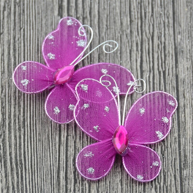 20 stk 3d farve silke sommerfugl pvc wallstickers hjemmekøkken multifunktionelt dekorativt håndværk børne- og #39