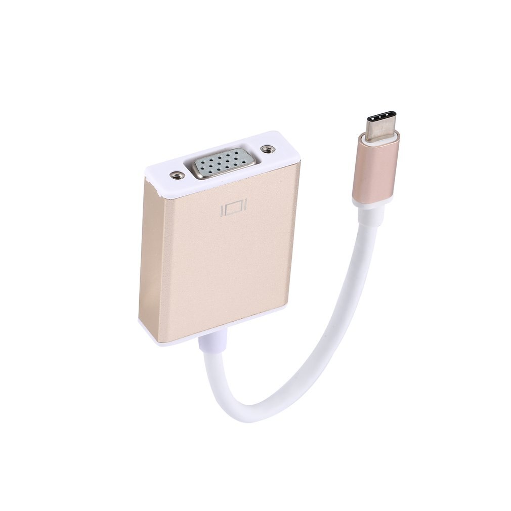 Usb 3.1 Type C USB-C Naar Vga Adapter Usb C Type C Thunderbolt 3 Naar Vga Male Naar Vrouwelijke Converter kabel Voor Macbook Pro