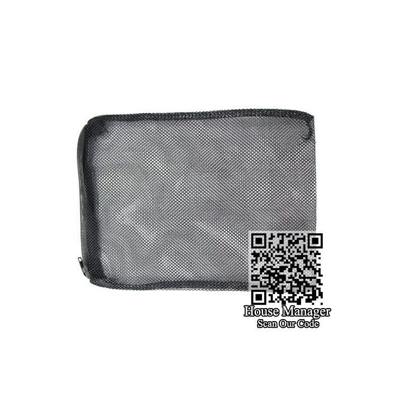 Black Aquarium Isolation Mesh Bag with Zipper to stock Filter Medium Activated Carbon Charcoal Biological Balls Filter media bag: Black M 28x32cm