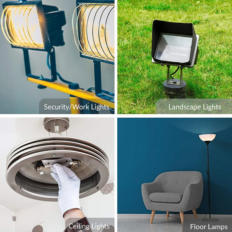 Lampada alogena a 2 pezzi 100W 200W 300W 78mm 118mm 189mm Lampadina lineare R7s a doppia estremità AC220-240V Lampadine alogene R7s per uso domestico