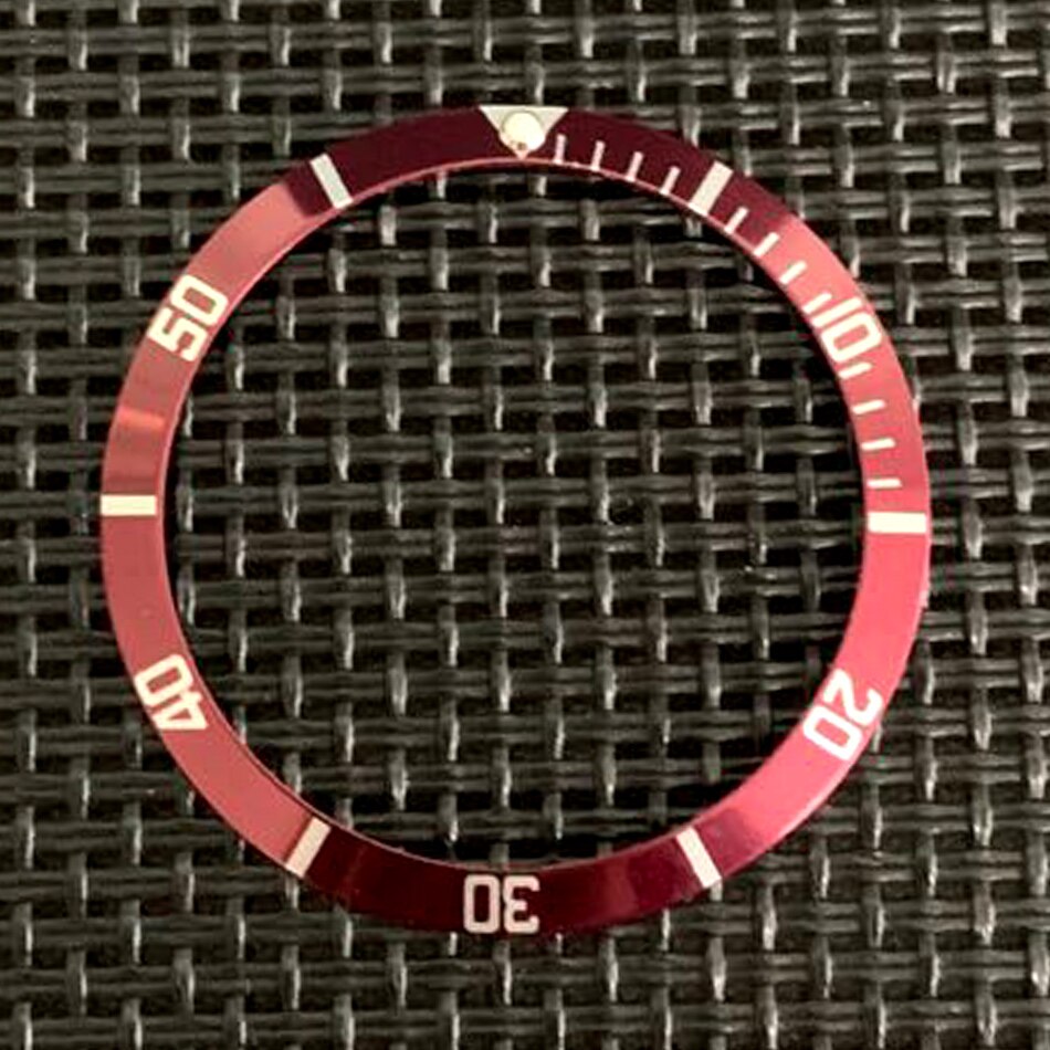Accesorios para reloj bisel de aluminio diámetro exterior 36,5 diámetro interior 30,6mm HJ67: Rojo