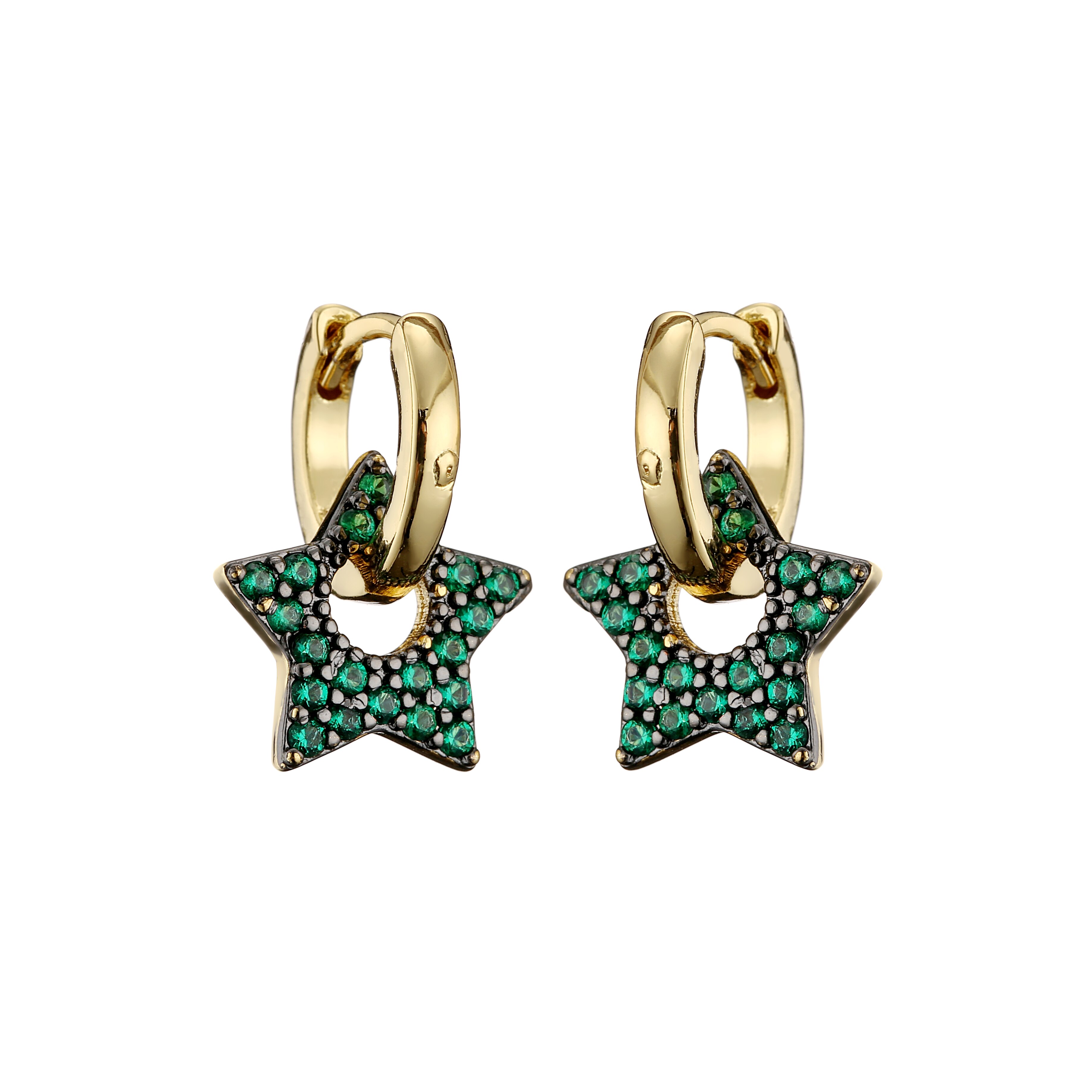 HECHENG 1 paar, Schwarz Ohrringe, Weibliche -Schmuck, Sterne Liebe Herz bilden Charme Accessrioes,