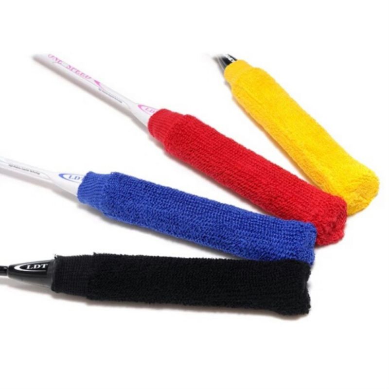 Badminton racket greb betræk elastisk antislip vaskbar svedabsorptions håndklædeindpakning til tennisfiskeri dobbelt vandabsorption