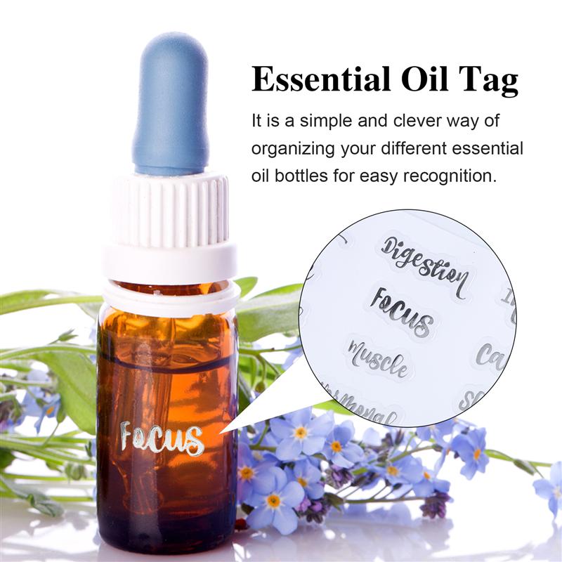 Étiquettes adhésives pour huiles essentielles, étiquette autocollante pour bouteille, étiquette autocollante pour organisateur de bouteilles d&#39;huile essentielle, 10 feuilles