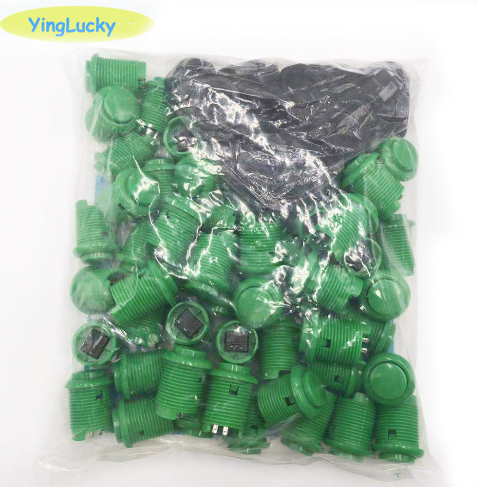 50pcs Arcade Buttons - 28mm Chrome Nut - Player Start Buttons - Game Accessories