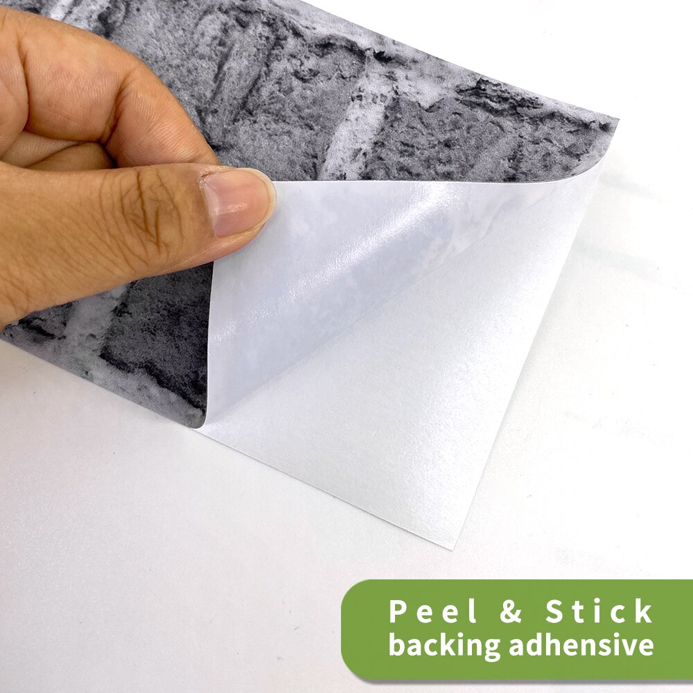 Funlife® 20x10cm Waterproof Self-adhesive DIY Backsplash Black and White Brick Tile Sticker for Fireplace Kitchen Bathroom Decor