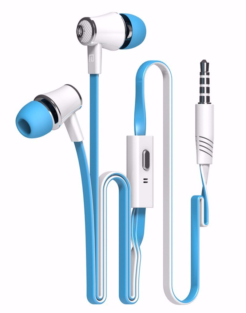 Auriculares intrauriculares con cable Langsdom deportivos a prueba de sudor JM21, auriculares portátiles para juegos, bass stereo, auriculares con micrófono para música MP3: blue