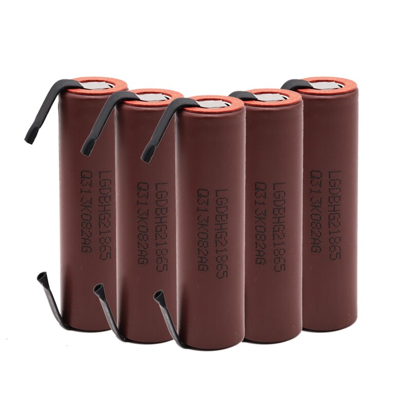 100%  originale forlg  hg2 3000 mah 3.6v 18650 batteri med strimler loddet batteri til skruetrækkere 30a højstrøm+diy nikkel