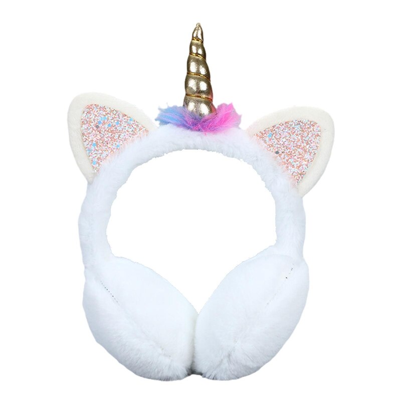 Winter Ear Muffs Kids Lovely Thicken Plush Unicorn Warmer Earmuffs Oreille Ear Cover Oorwarmers Dames