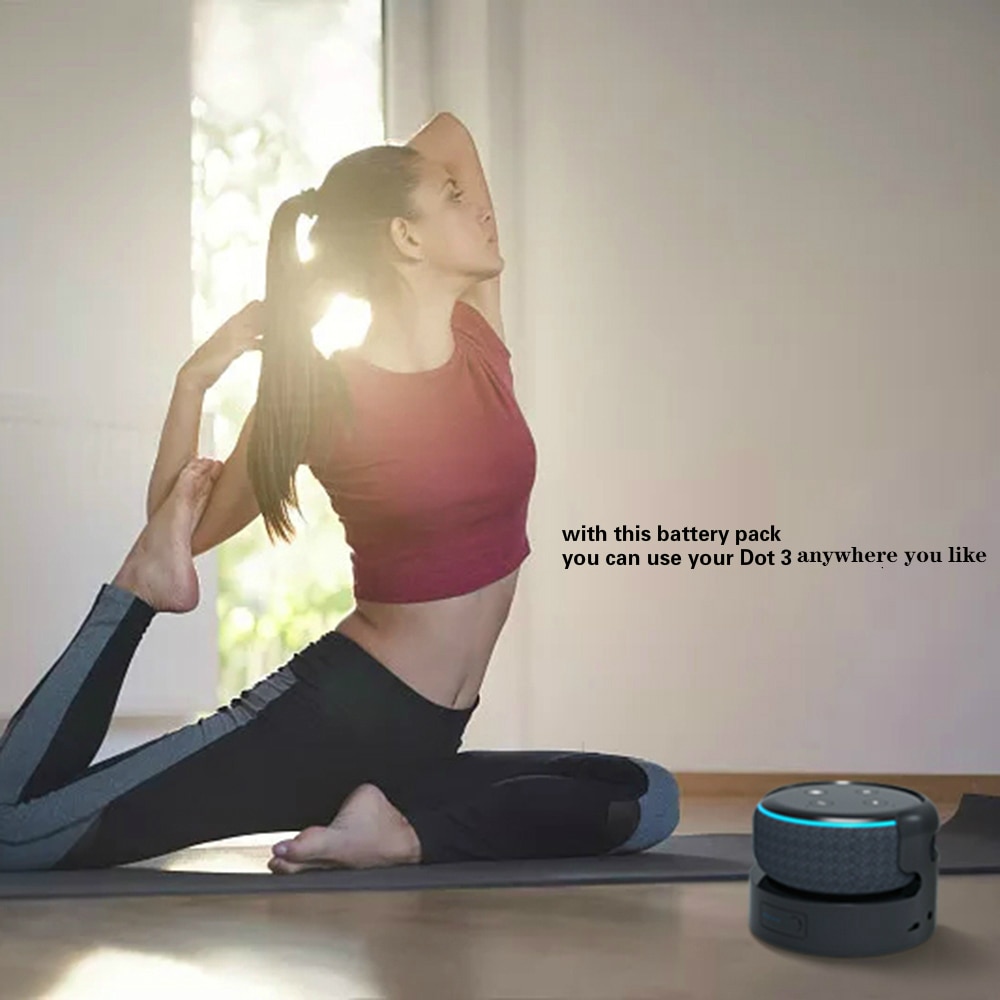 Pack de batterie pour Echo Dot 3ème Base de batterie pour Echo Dot 3 monture pour support chargeur portable, accessoires de Station d'accueil