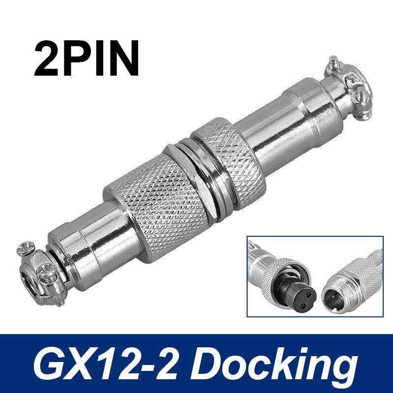 GX12 Aviation connector push pull circular plug 2pin3pin4pin5pin6pin 5A 125v Male-Female M12 butt connectors: 2 pin
