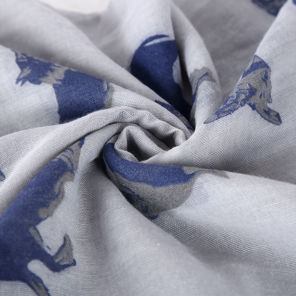 FOXMOTHER Grey Pink German Shepherd Dog Scarf For Dog Lover For Women Scarves Dog Woman