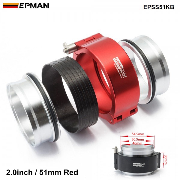 EPMAN Exhaust Quick Release HD V-band Clamp Clamp For Honda VF700 Interceptor Exhaust Pipes EPSS51KB EPSS63KB EPSS76KB-AF: 2.0inch 51mm Red