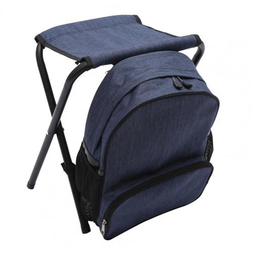 Backpack Stool Folding Step Stool Camping Fishing Folding Chair Backpack Stool Hiking Seat Pouch Sack Picnic Bag Camping Tool: Dark Blue