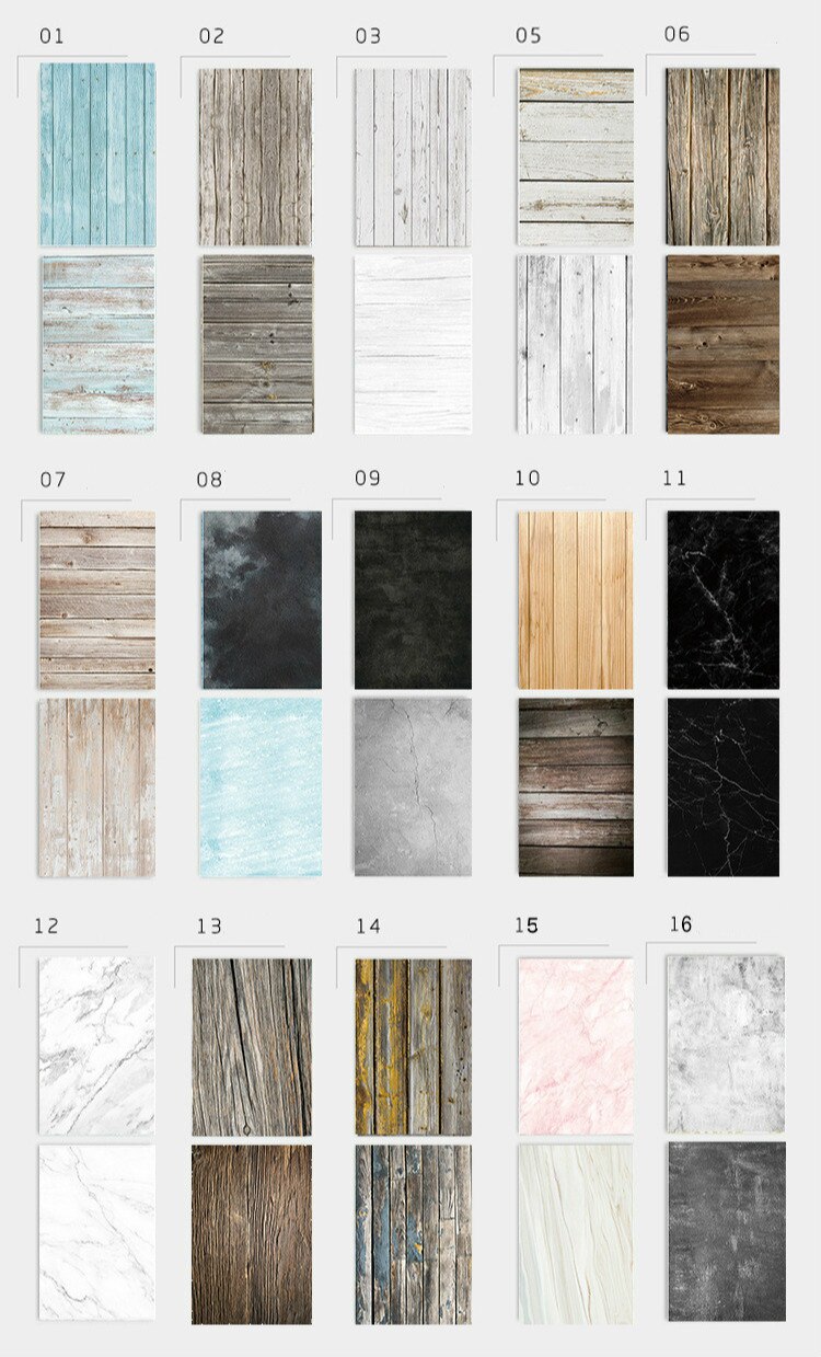 57X87cm Photography Marbling Backdrop 2 Sided Photo Background Wood Grain Waterproof Backdrops Paper Studio Photo