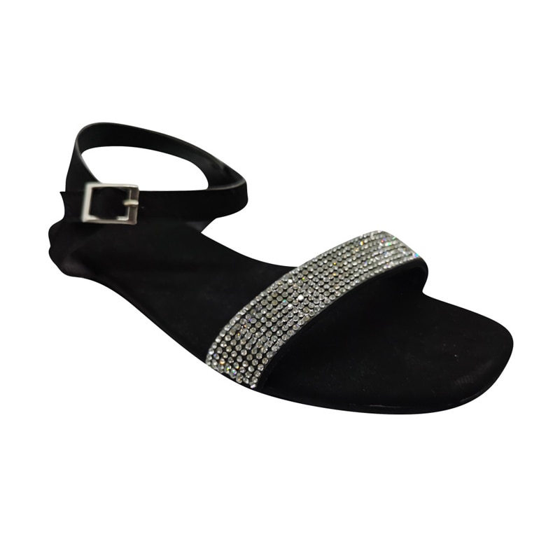Women Summer Open Toe Crystal Sandals Ladies Bling Ankle Buckle Strap Shoes Woman Casual Female Beach Sandals