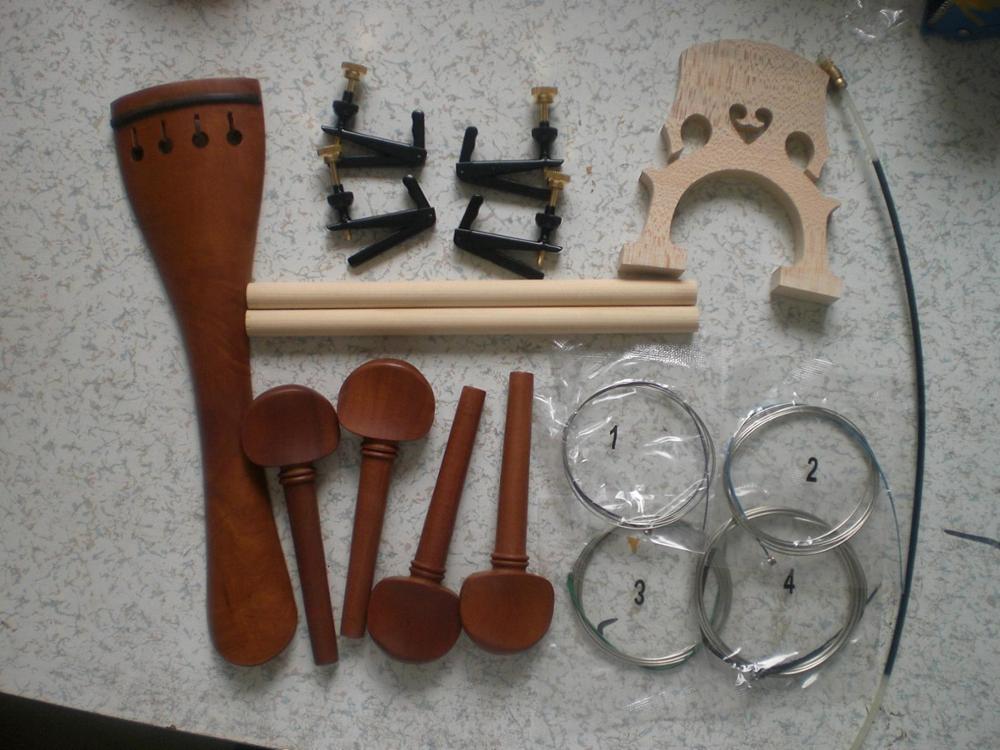 1 Set Cello Fitting including Cello string cello fine tuners French bridge and sound post all 4/4