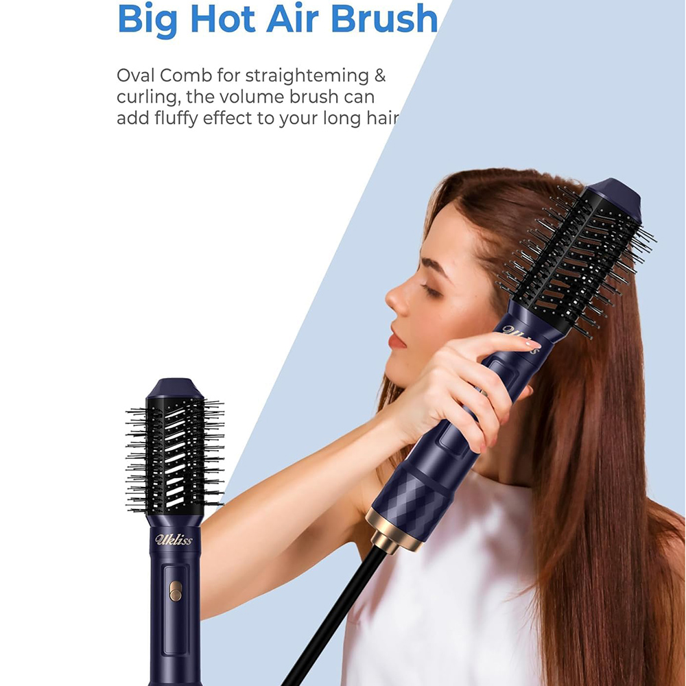 6 in 1 Haartrockner Bürste elektrische Föhn Kamm Haartrockner Negativ ionische Haar gebläse Bürste Luft Styling Locken wickler Lockens Tab