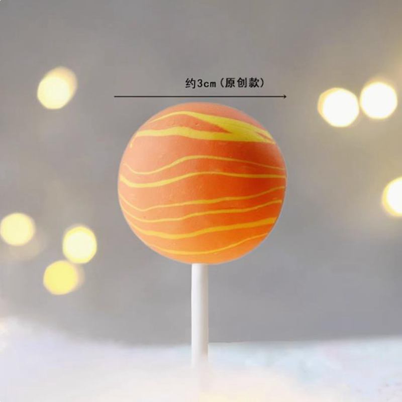 ﻿ Adorno para tarta espacial con cohete de astronauta, planeta, decoración para de cumpleaños para niños, pastel de estrella para Baby Shower, para de cumpleaños para niños: Amarillo claro