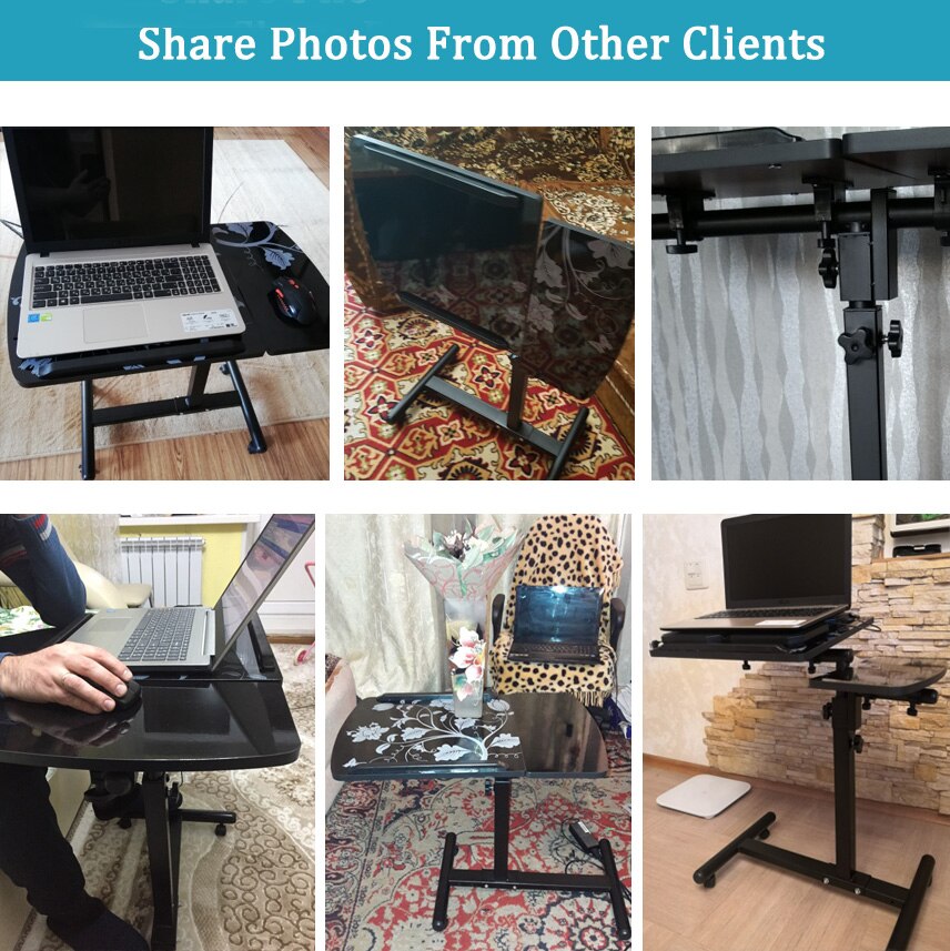 Furniture Foldable Computer Table Portable Rotate Laptop Desk Table for Bed Can be Lifted Standing Desk Home