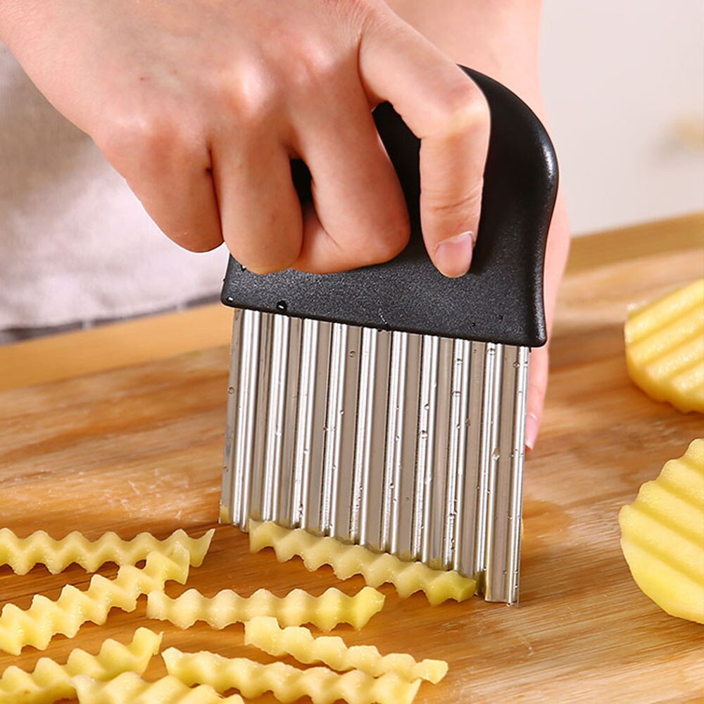 Potato Cutter Chips French Fry Maker Peeler Cut Dough Fruit Vegetable Kitchen Accessories Tool Knife Chopper Crinkle Wavy Slicer