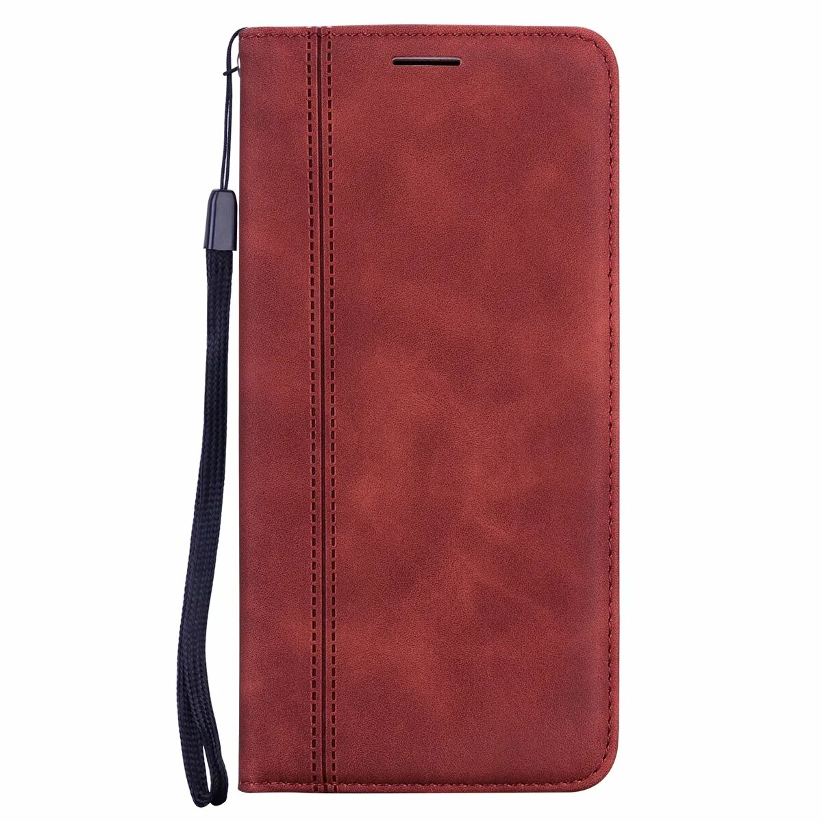 Telefoon Cover Voor Realme Q3s Case RMX3463 RMX3462 Magnetische Kaart Beschermende Boek Voor Realme Q 3S Case Wallet Leather etui Hoesje: XNw Brown Strap