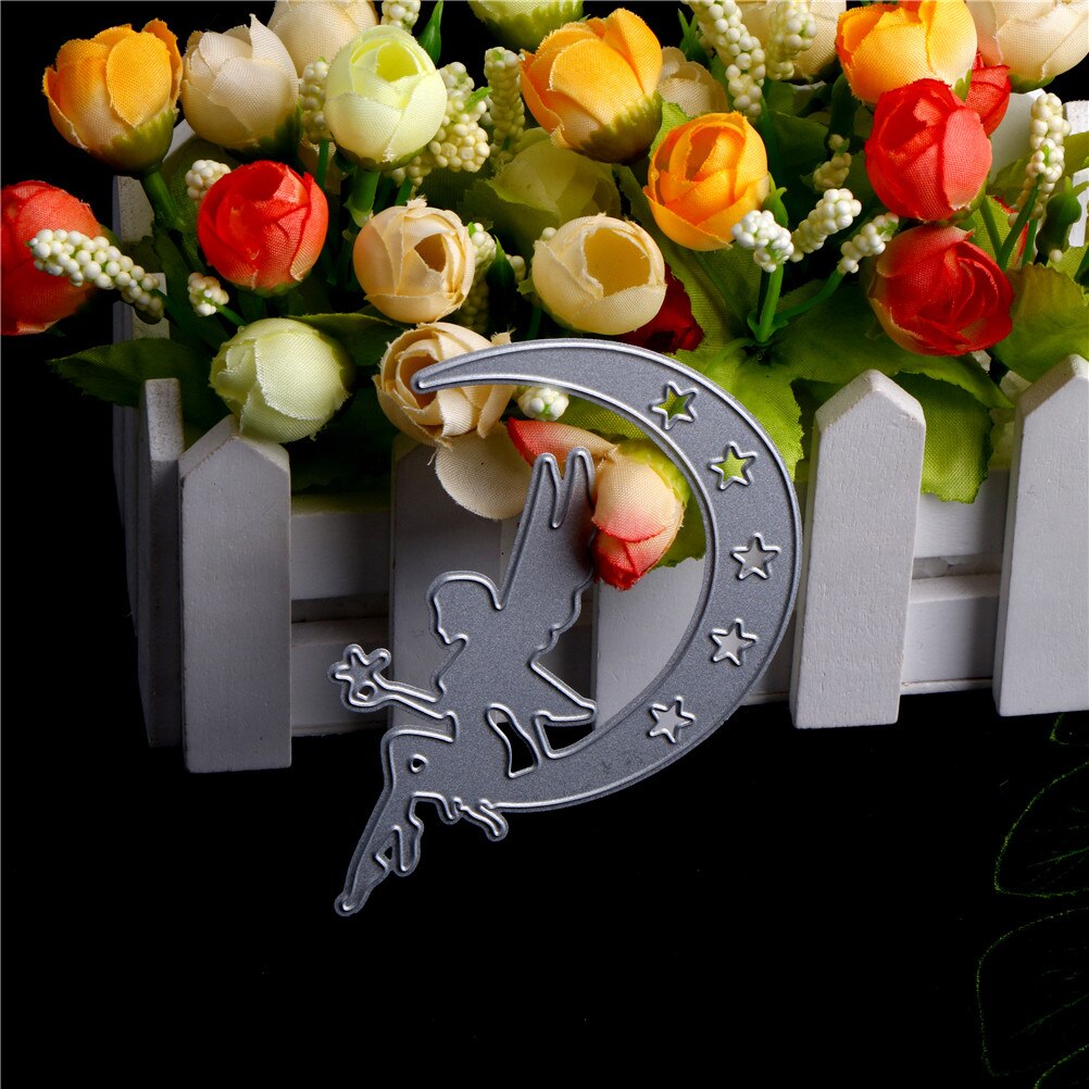 Diy Metalen Moon Fairy Meisje Papier Stansen Sterft Voor Scrapbooking Kerstmis Huwelijk Halloween