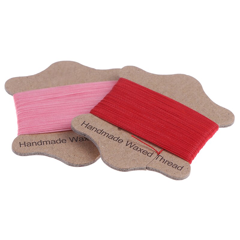 20 m/rollo hecho a mano encerados lisos coser cera línea Hilo costura a mano para DIY hilo para coser cuero herramienta de costura artesanal