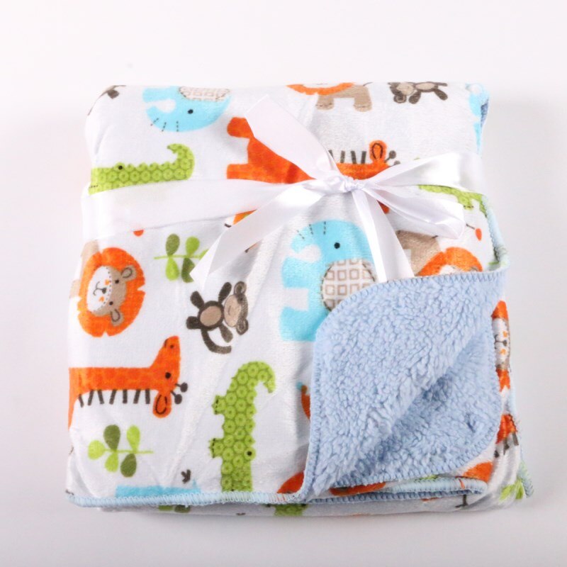 Baby filt 76*100 cm barn varm fleece filt på sängen mjuk rutig kasta filt etrq 0003: Skyzoo