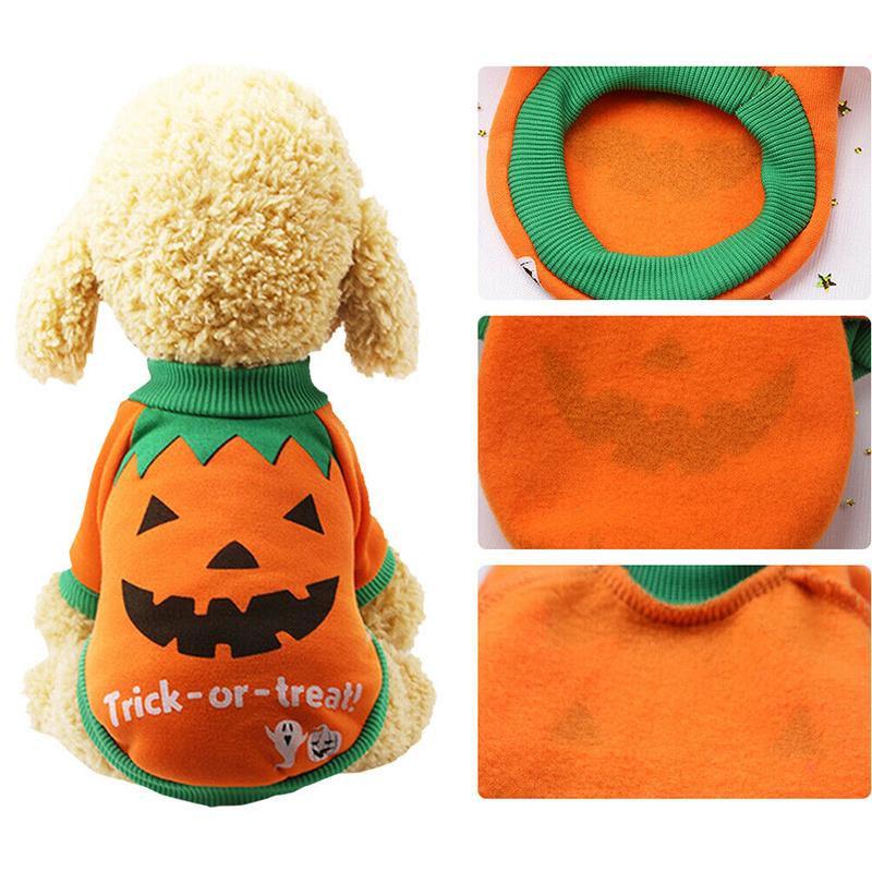 Halloween Pet Pompoen Kostuum Voor Honden Katten Kerst Hond Kleding Voor Kleine Honden Bulldog Pug Yorkie Kleding Puppy Jassen Jassen