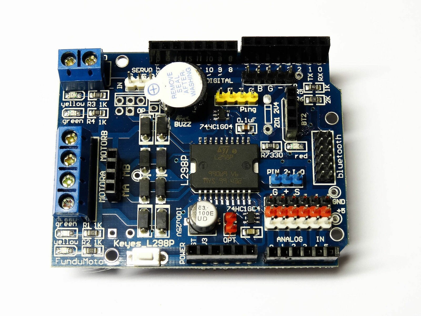 L298P L298 Dual H-Bridge Motor Shield Driver 2x H-Bridge for Arduino