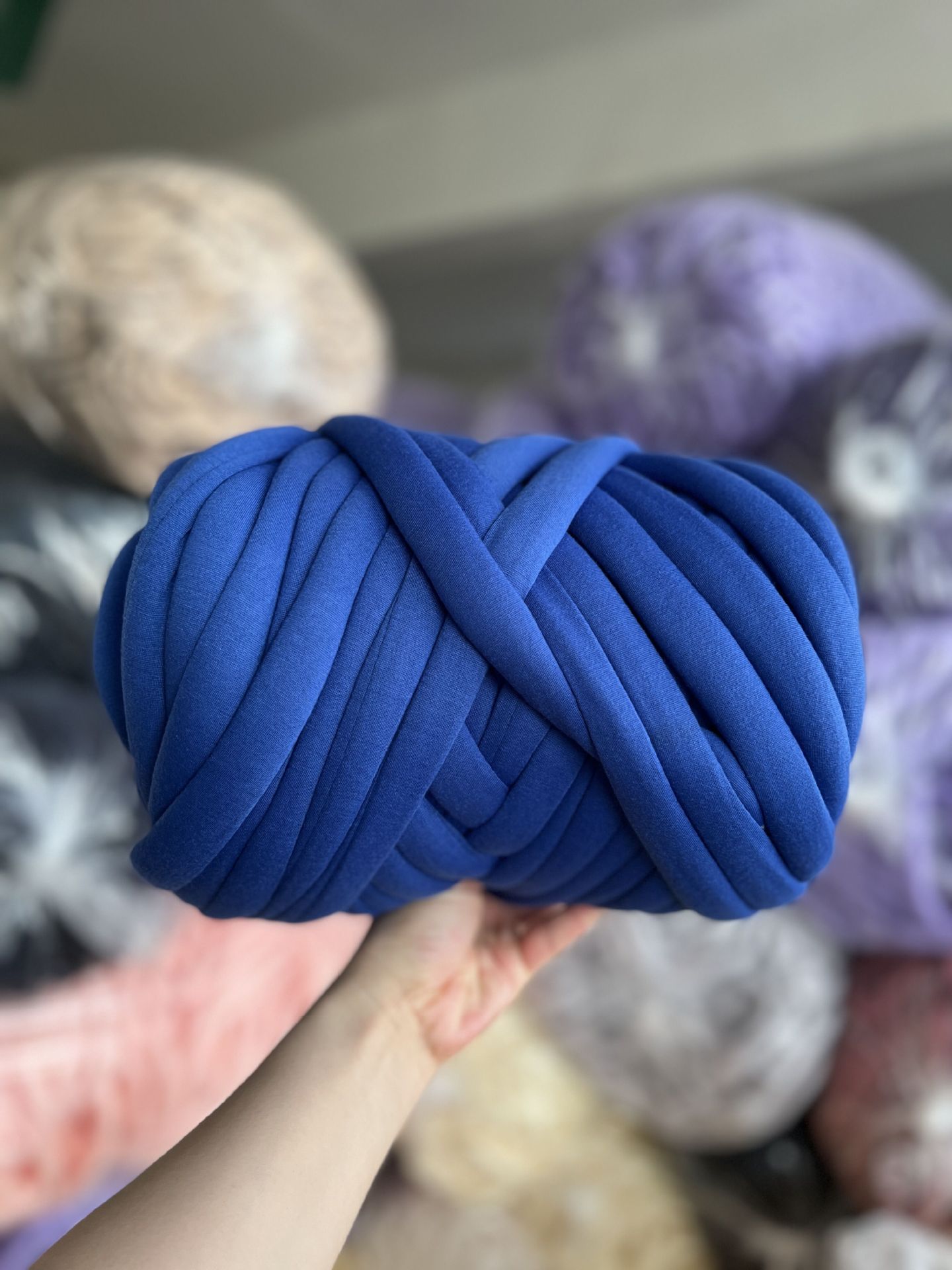 Thick Big Giant Yarn for Hand-knitting Ultra-thick DIY Arm Knitting Roving Blanket Spinning Threads Crochet No Needle Needed: Deep Green