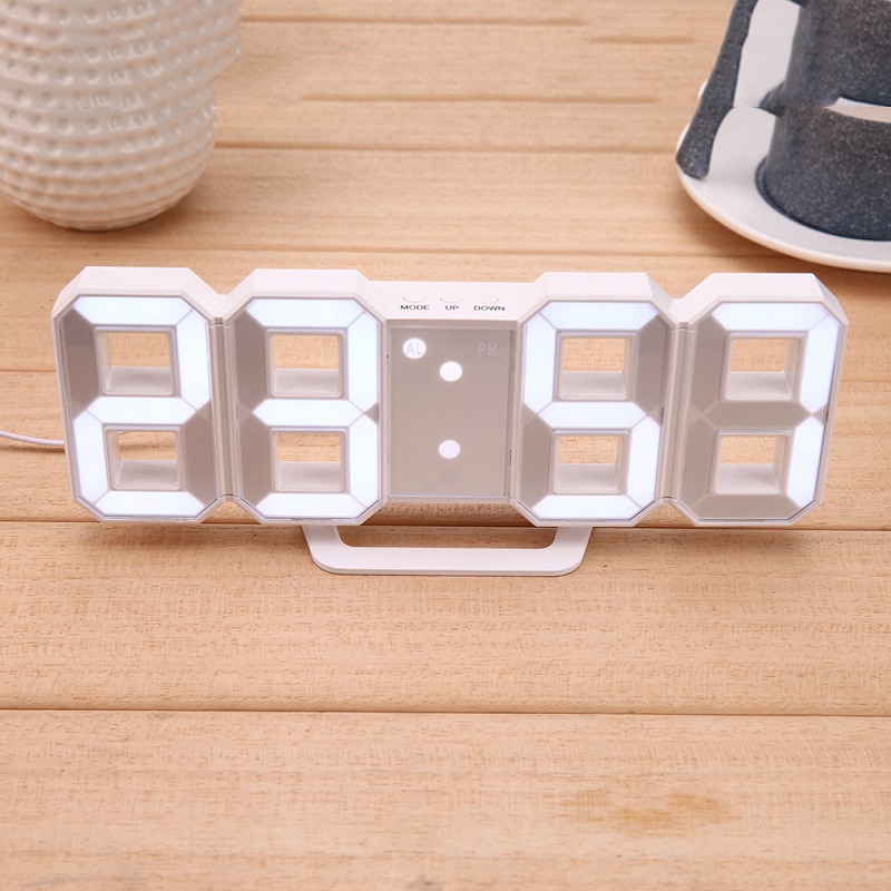 Horloge numérique et électronique | Horloge de Table, luminosité réglable, tendance, horloge murale suspendue, avec câble USB