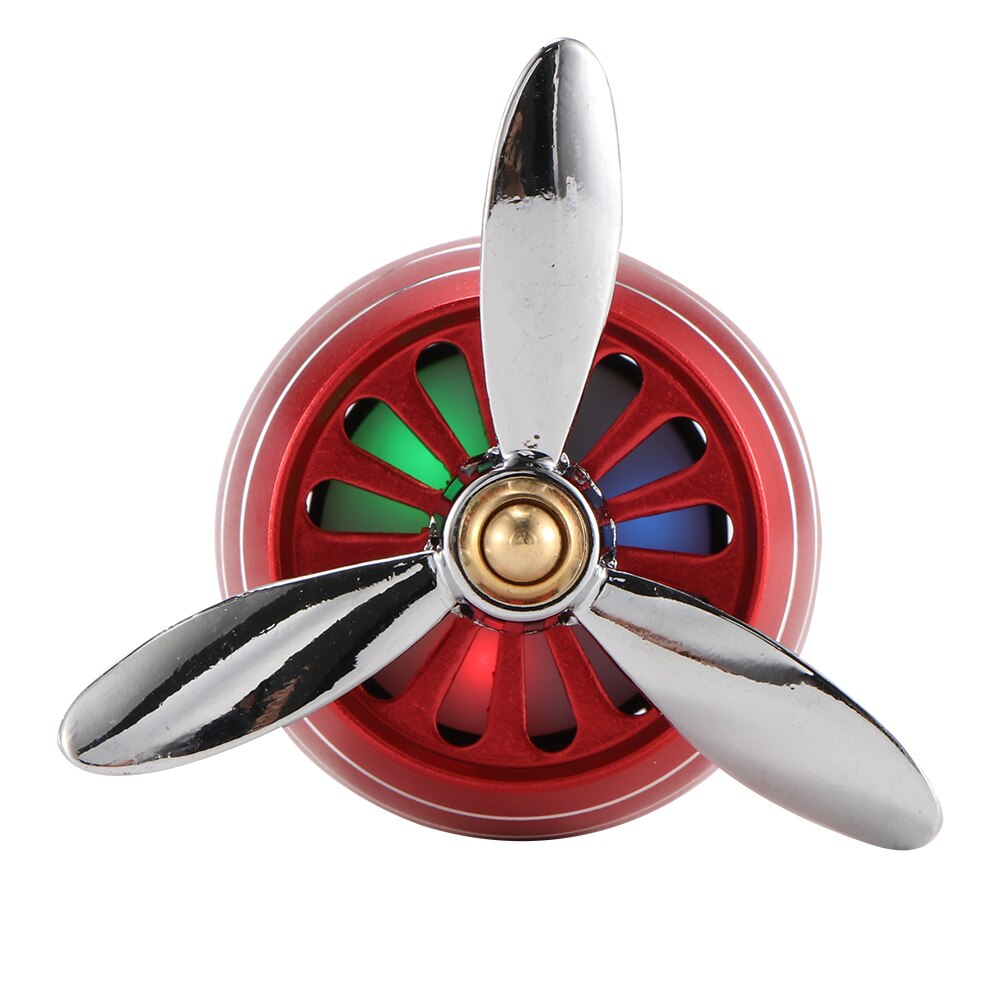 1pc luchtverfrisser auto geur led mini airco ventilatie uitlaat parfum clip frisse aromatherapie geur legering goede accessoires: Rood