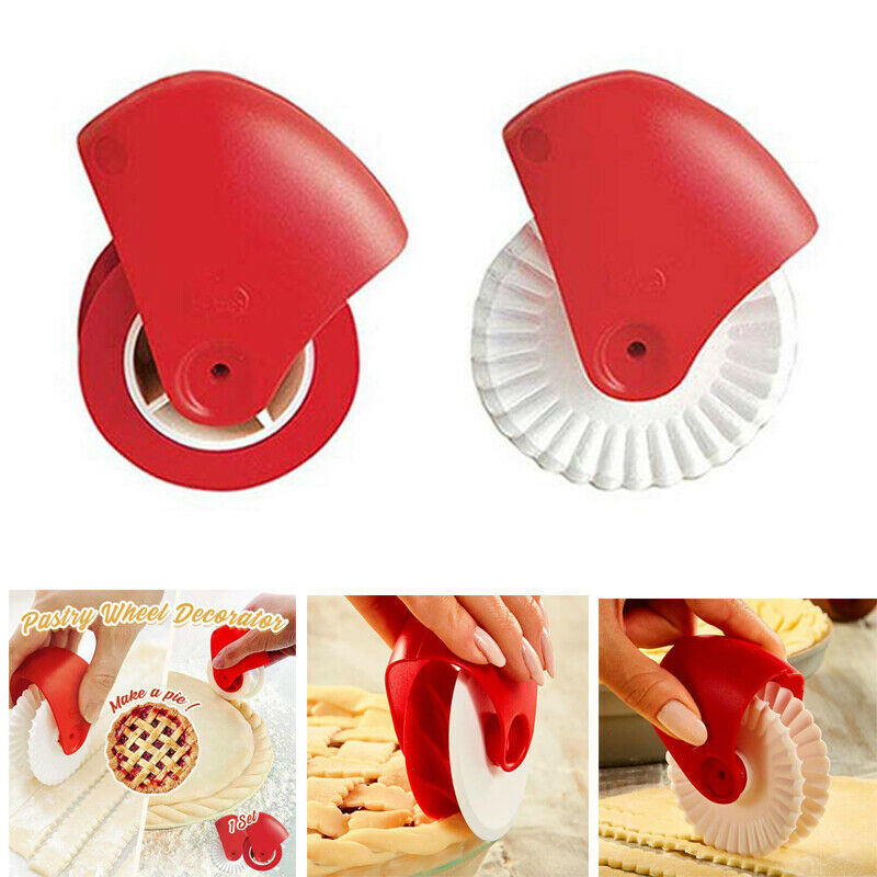 Pizza Pastry Lattice Cutter Pastry Pie Decor Cutter Baking Cutter Tools Plastic Wheel Roller For Pizza Pastry Pie Crust