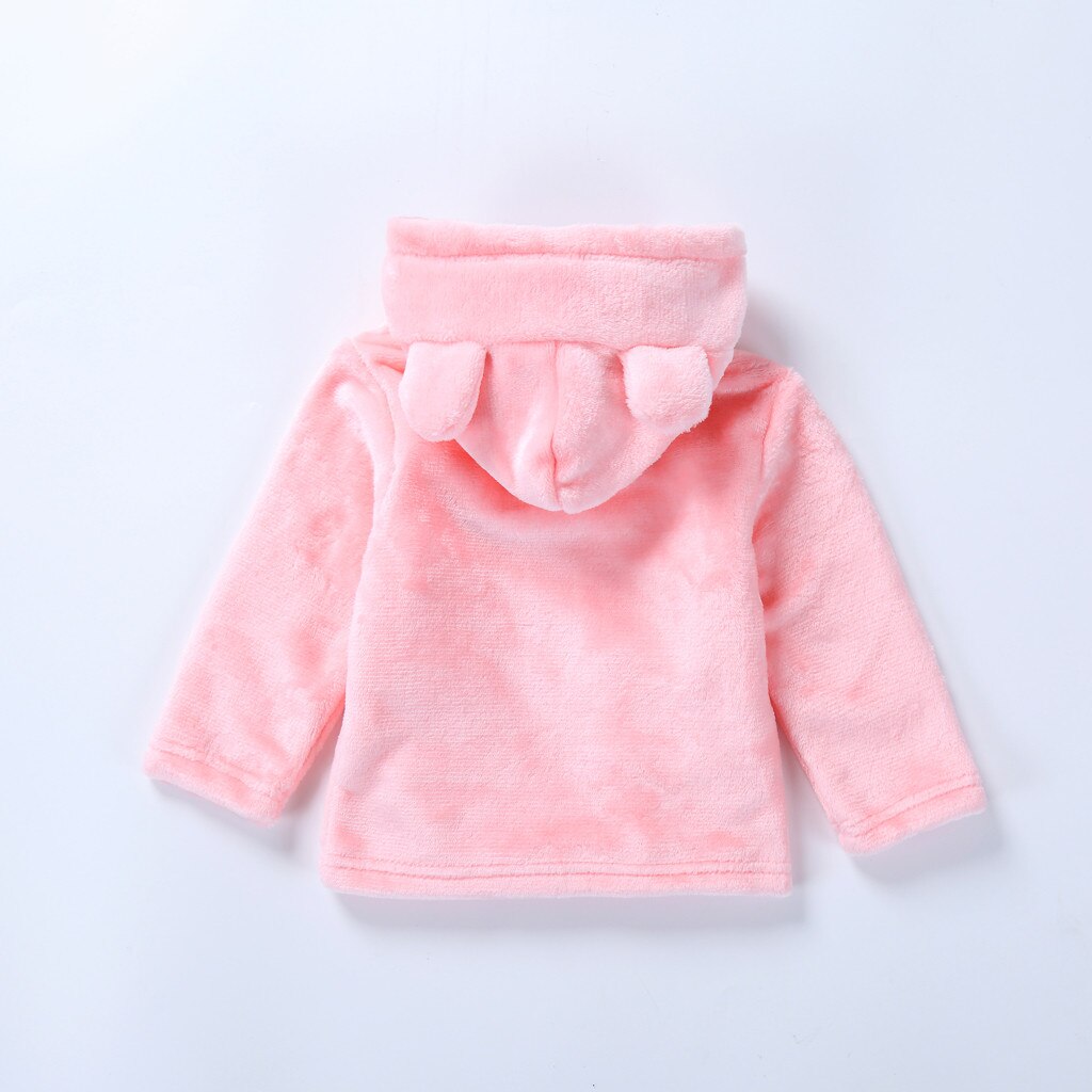 MUQGEW Pasgeboren Baby Jongens Meisjes Cartoon Lange Mouwen Warm Hooded Coat Kleding Snowsuit