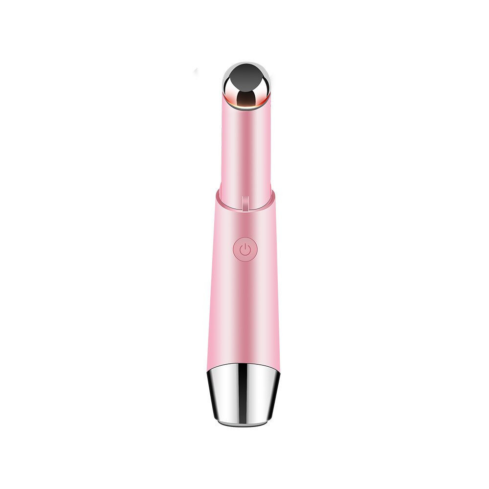 Elektrische Oog En Gezicht Massage Pen Verwarming Beauty Anti-Aging Rimpel En Donkere Kringen Draagbare Schoonheid Apparatuur: Pink