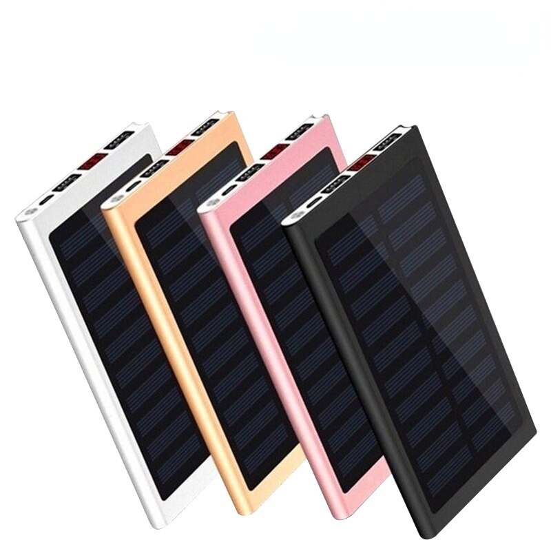 50000Mah Solar Snelle Oplader Voor Fietsen, Wandelen, Fietsen, Vissen, Mobiele Power, 2USB Digitale Display Outdoor Externe Batterij