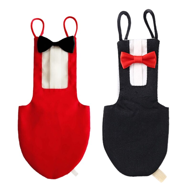 Happyyami 3 Stuks papegaai vlucht pak luiers diapers Kleren pilotenkleding valkparkiet vogel papegaai kleding vogeltjes kleine creatieve huisdierluier katoenen luier rood